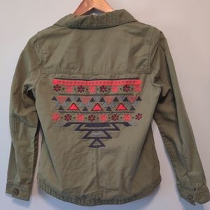 Embroidered long sleeve button down